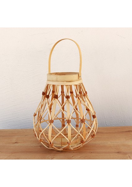 Lunsar El Yapımı Rattan Mumluk