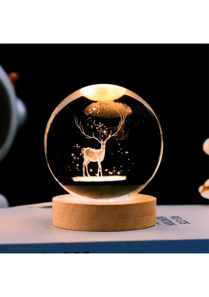 Büyük Boy Işıklı Ahşap Kaideli Uzay Temalı Cam Küre 8cm fiyatları