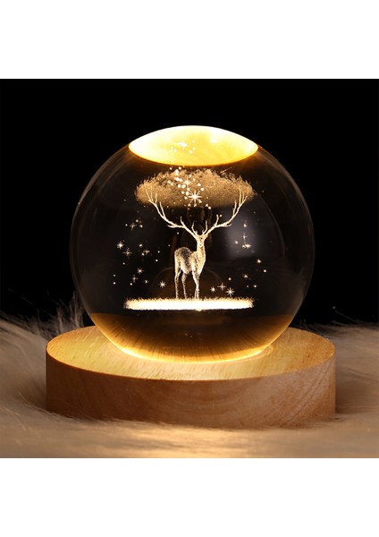 Büyük Boy Işıklı Ahşap Kaideli Uzay Temalı Cam Küre 8cm indirimleri