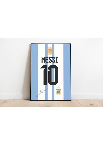 Lionel Messi Arjantin 2022 Forma Poster Tablo