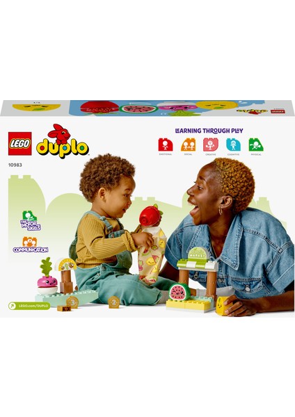 ® DUPLO® İlk Organik Manav 10983 - 18 Ay ve Üzeri Küçük Çocuklar için Eğitici Oyuncak Yapım Seti (40 Parça)