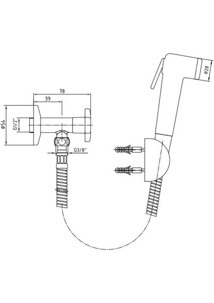 Eca Taharet Musluğu Flexsibilli (Spiarlli) El Duşu 102111084 Blister Ambalajlı E.c.a. fiyatları