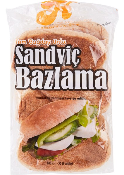 Tam Buğday Unlu Bazlama 6X60 G