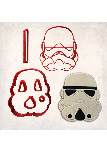 Star Wars Stormtrooper Detay Kurabiye Kalıp Seti 7’li