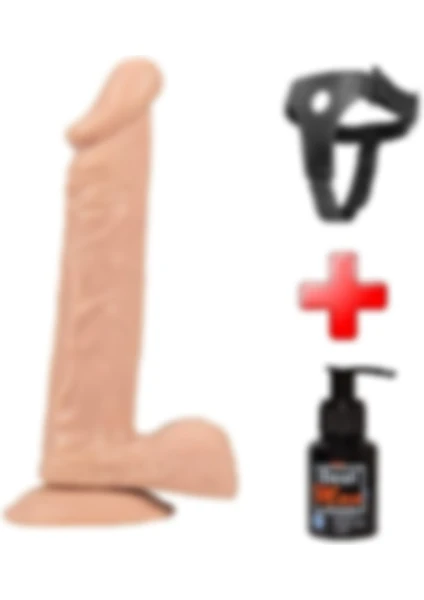 Odinsshop 24 cm Belden Bağlamalı Vantuzlu Realistik Penis Anal Vajinal Dildo