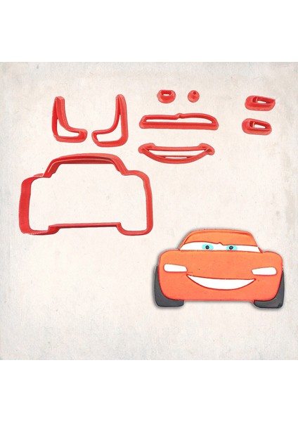 Cars – Lightning Mcqueen Detay Kurabiye Kalıp Seti 9’lu