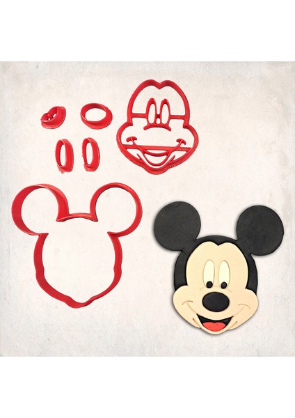 Mickey Mouse Detay Kurabiye Kalıp Seti 6’lı