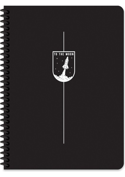 Çizgili Defter Uzay 16.5 x 22.5 cm To The Moon
