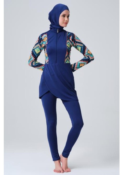 Dalga Anvelop Etekli Tesettür Mayo