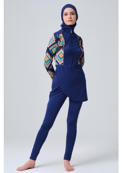 Dalga Anvelop Etekli Tesettür Mayo modelleri