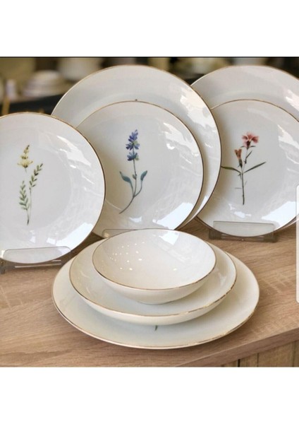 Slim Bone China 24 Parça Yemek Takımı