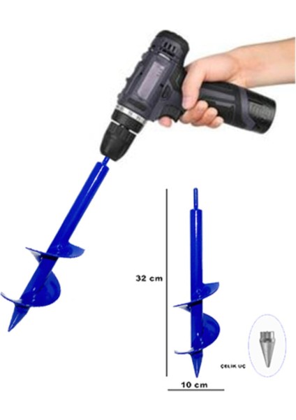 Toprak Burgu Makinesi Fide Dikme Matkap Uçlu 32X10 cm fiyatları