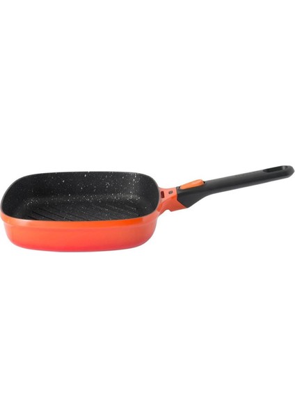 Berghoff Gem Stay Cool Soft Orange Çıkarılabilir Saplı Izgara Tava 24 cm