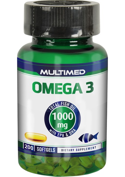 Omega 3 Yüksek Epa Dha 100 Mg Balık Yağı 200 Softgel