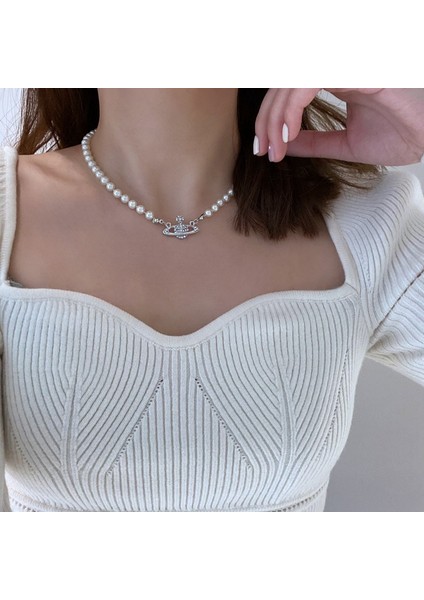 Satürn Kolye Inci Kolye Köprücük Kemiği Zincir (Yurt Dışından) fiyatları