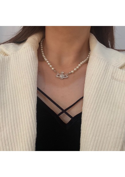 Satürn Kolye Inci Kolye Köprücük Kemiği Zincir (Yurt Dışından) modelleri