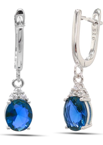 Safir Taşlı 925 Ayar Gümüş Üçlü Set 201021906 indirimleri