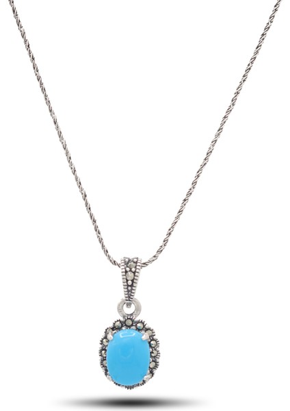 Firuze ve Markazit Taşlı 925 Ayar Gümüş Üçlü Set 201021925 fırsatları