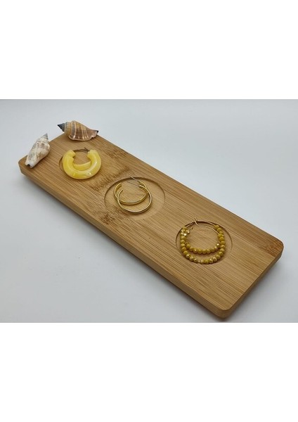 Sarı Kristal-Boncuklu Sarı ve Halka Üçlü Set Küpe