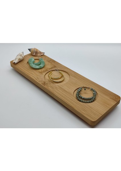 Yeşil Kristal-Boncuklu Yeşil ve Halka Üçlü Set Küpe