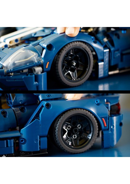 LEGO® Technic 2022 Ford GT 42154 - Yetişkinler için Sergilenebilecek bir Supercar Modeli İçeren Sürükleyici bir Yaratıcı Model Yapım Seti (1466 Parça)