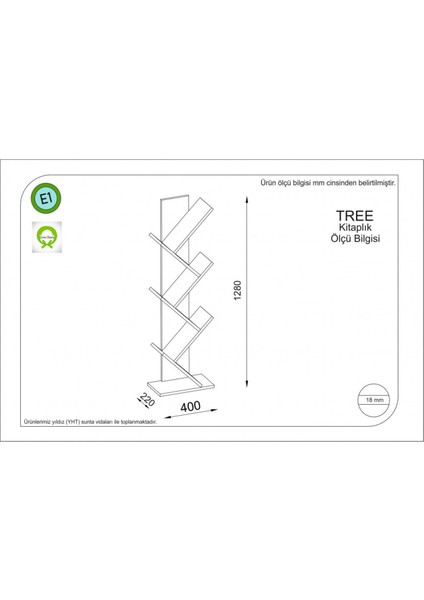 Tree Kitaplık Beyaz