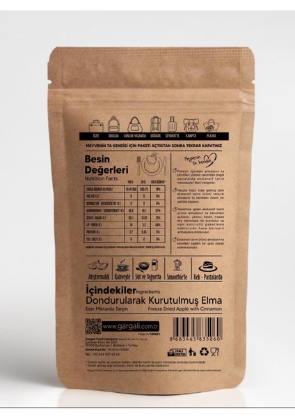 Freeze Dried Elma Dilimleri Kurusu 20 gr Besin Değerlerini Koruyan Dondurularak Kurutulmuş Sağlıklı Gıda Elma Meyve Kurusu ( Meyve Cipsi )