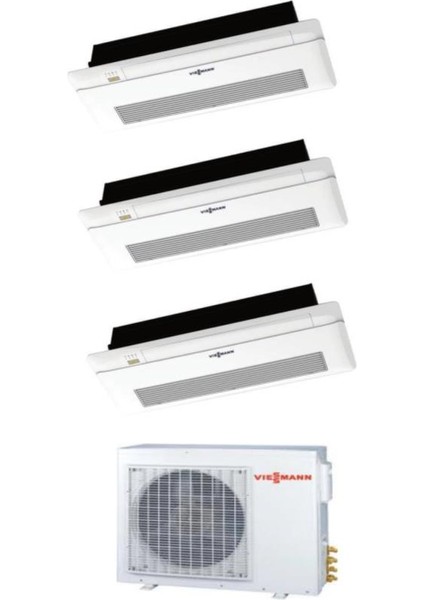 Vitoclima Tek Yön Kaset (O4F3080M2) 9+12+18 BTU Iç 8 Kw Dış Ünite 18000 BTU 1+3 Sistem Multi Inverter Klima