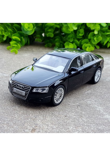 1:32 Audi A8L Orijinal Fabrika Simülasyonu Araba Modeli Metal Araba Modeli Ses-Işık Ekro Oyuncağı Araba Accesörleri (Yurt Dışından)