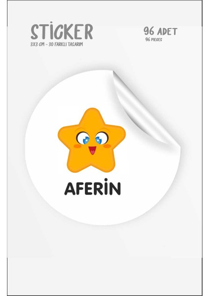 Sevimli Hayvanlar Kedi Köpek Emoji Ödev Etiket Sticker Öğretmen Aferin Harikasın Etiketleri 96 Adet