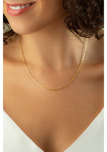 Kadın 925 Ayar Gümüş Ataç Zincir Kolye