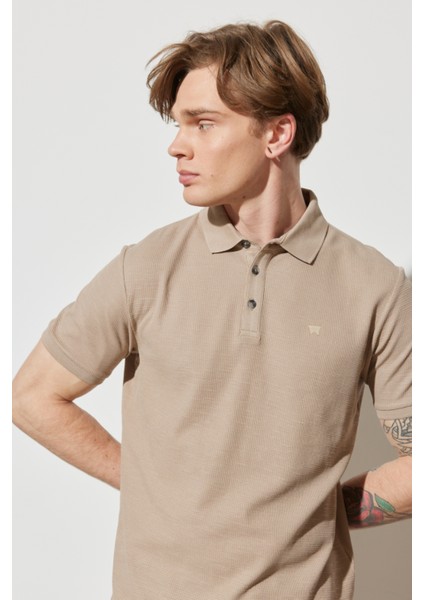 Regular Fit Normal Kesim %100 Pamuk Polo Yaka Haki Tişört fırsatları