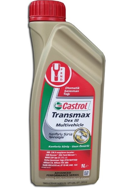 Transmax Atf Dex Iıı 1 Litre Şanzıman Yağı ( Üretim Yılı: 2022 )