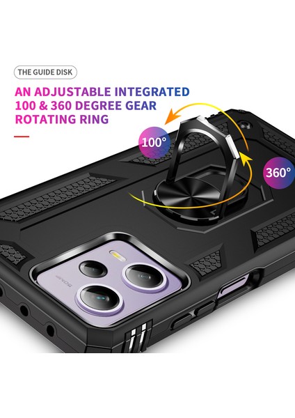 Poco X5 Pro 5g Metal Yüzük Zırh Anti -Düşme Cep Telefonu Kılıfları (Yurt Dışından) fırsatları