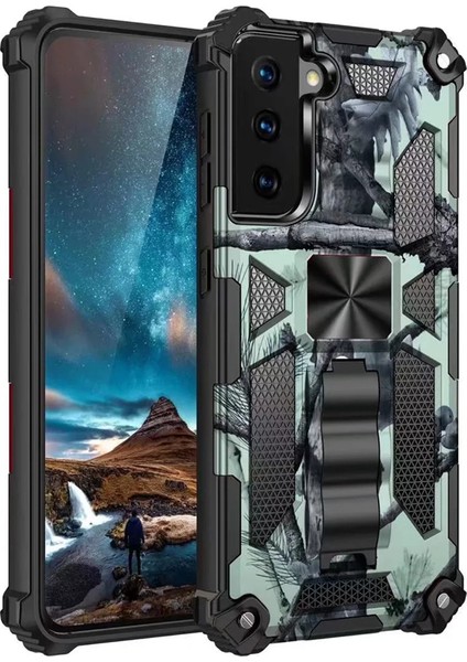 For Samsung Galaxy S22 Plus Ağır Koruma Kamuflaj Zırh Cep Telefonu Kılıfları (Yurt Dışından)