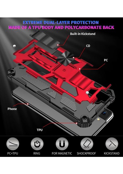 For Samsung Galaxy S21 Ağır Koruma Zırh Cep Telefonu Kılıfları (Yurt Dışından)