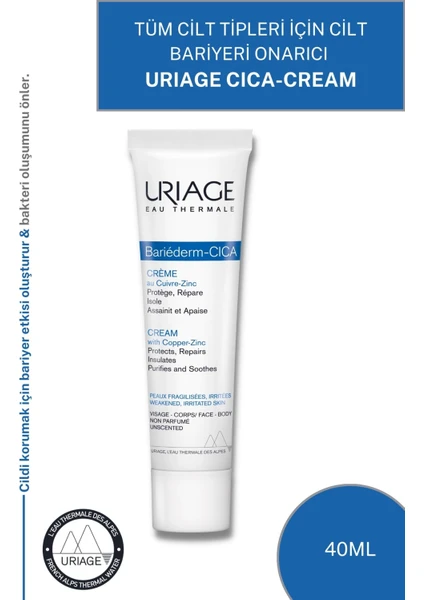 Bariederm Repairing Cica Cream 40 ml Onarıcı Ve Yatıştırıcı Bakım Kremi