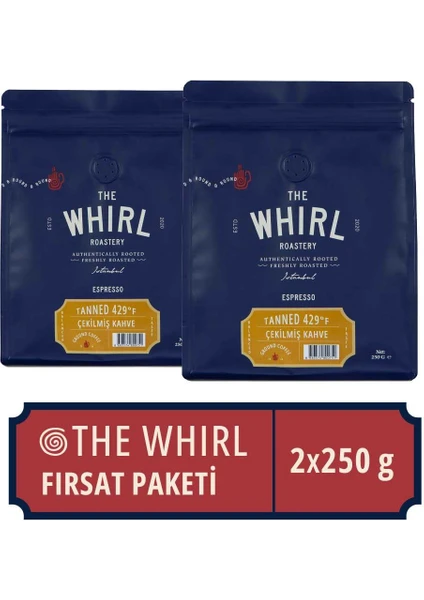 The Whirl Espresso Tanned 429°F Çekilmiş Kahve 250 gr x 2 Adet