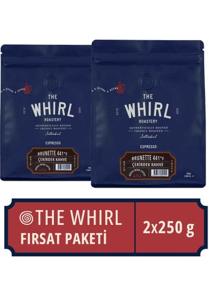 The Whirl Espresso Brunette 441°F Çekirdek Kahve 250 gr x 2 Adet