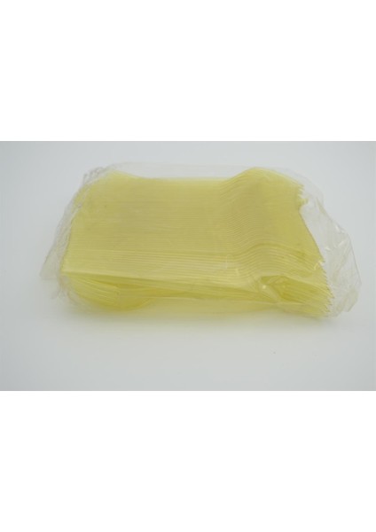 Plastik Çatal Sarı 100 Adet