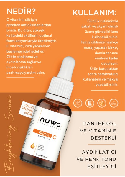 Vitamin C Aydınlatıcı ve Renk Tonu Eşitleyici Serum 30 ml DMCF12