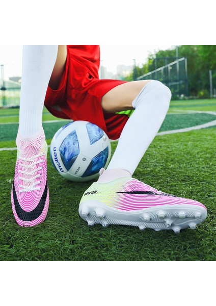 Profesyonel Erkek Futbol Ayakkabısı - Pembe (Yurt Dışından)
