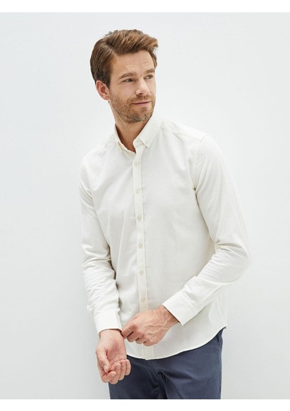 Lcwaıkıkı Basic Slim Fit Uzun Kollu Erkek Gömlek