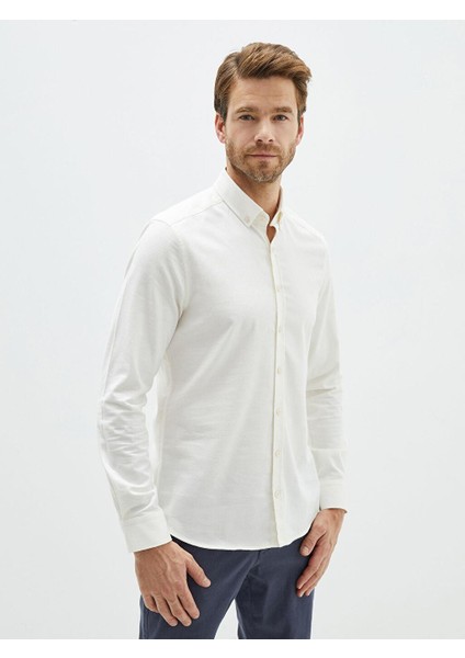 Lcwaıkıkı Basic Slim Fit Uzun Kollu Erkek Gömlek
