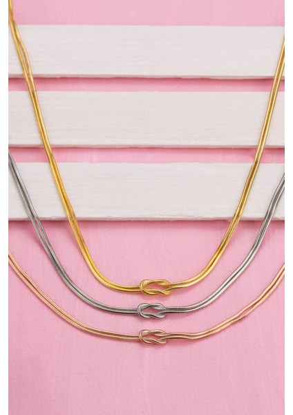 Kadın 925 Ayar Gümüş Zincir Düğüm Kolye fiyatları