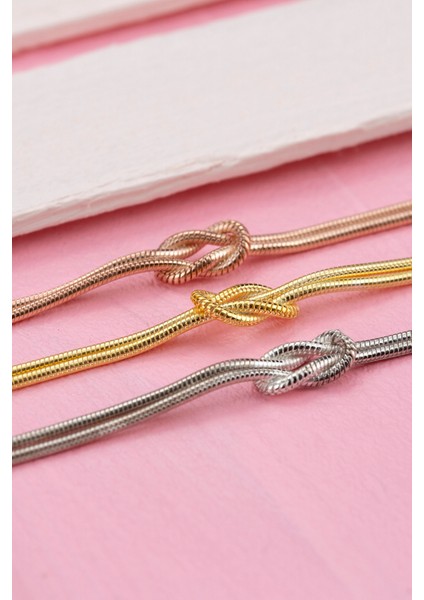 Kadın 925 Ayar Gümüş Zincir Düğüm Kolye modelleri