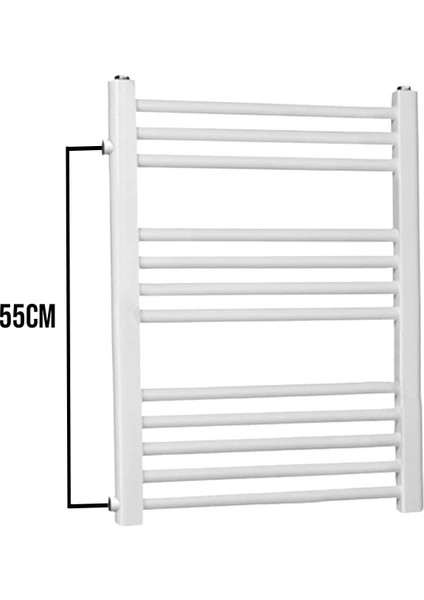 Toprak Havlupan 50/70 cm 10 Borulu Beyaz Renk Yandan Girişli