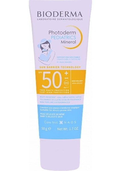 Photoderm Pediatrics Mineral SPF50+ Yenidoğan Bebeklere Özel Güneş Koruyucu 50G