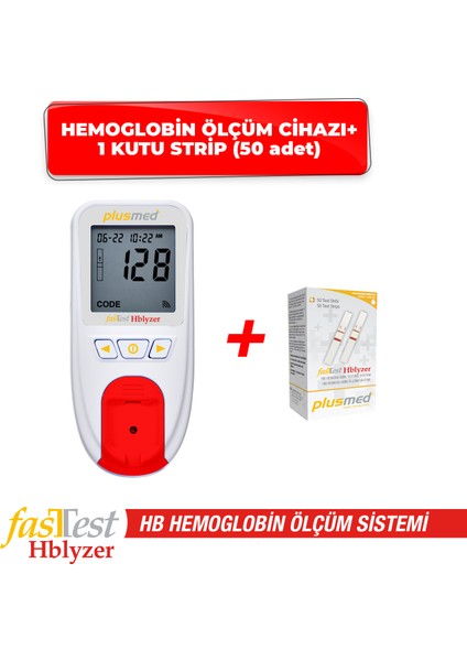 Fasttest Hblyzer Hemoglobin Ölçüm Cihazı ve 1 Kutu Strip