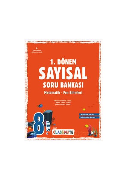 Okyanus Yayınları 8. Sınıf Classmate 1. Dönem Sayısal Soru Bankası